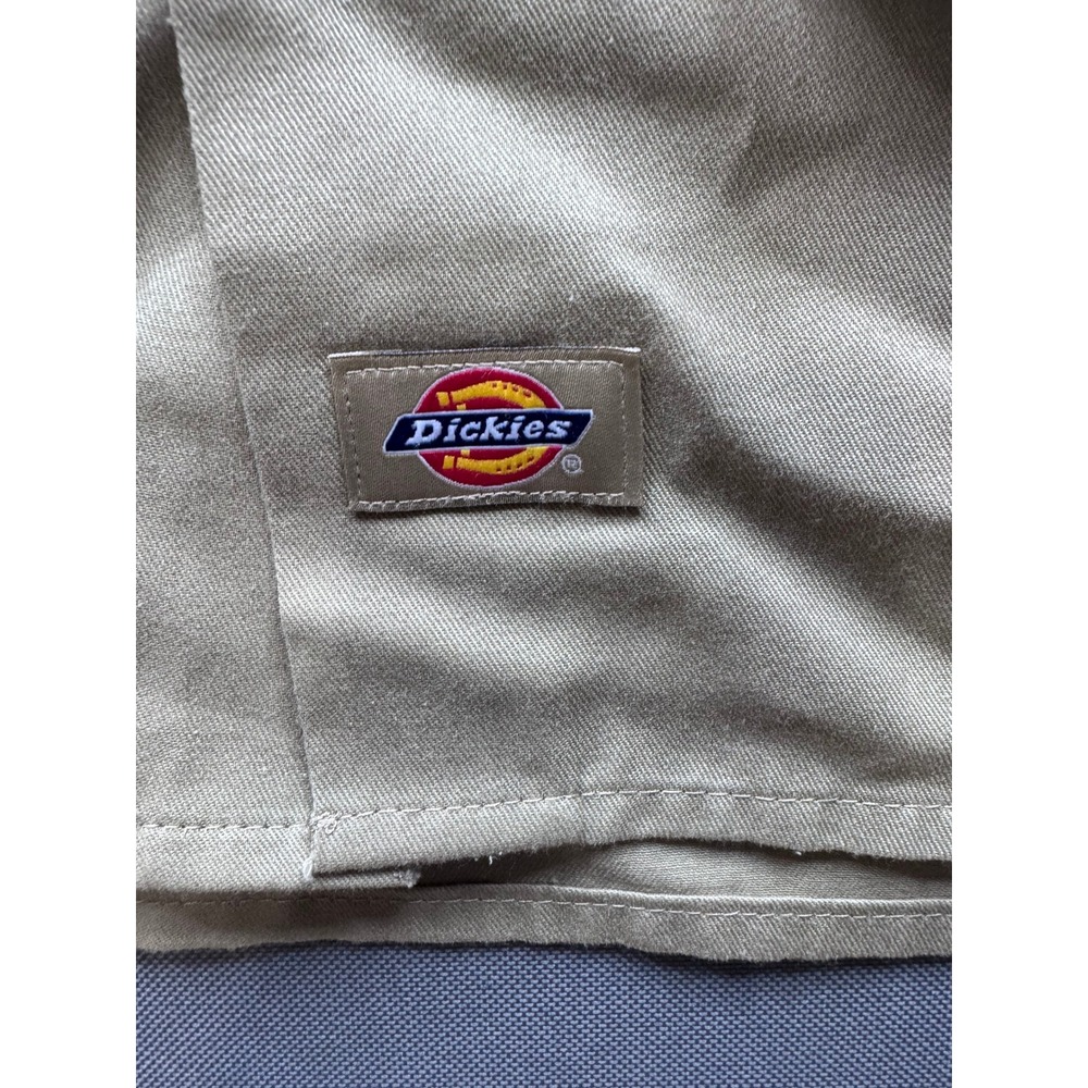 Dickies Mens Khaki Short Sleeve Work‎ Shirt Button Up Size L - Picture 6 of 10